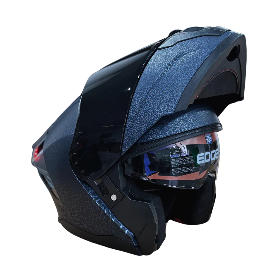 Casco EDGE Abatible Boston Sólido Azul Certificación DOT | ECE - Image 14