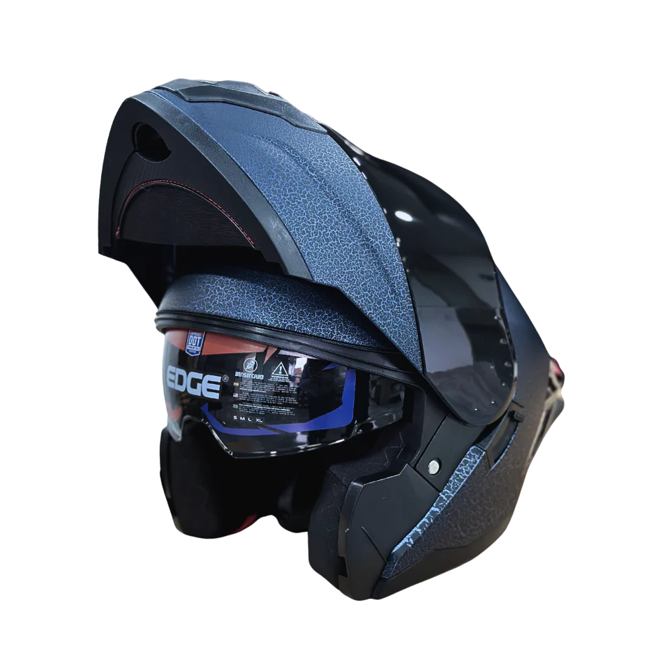 Casco EDGE Abatible Boston Sólido Azul Certificación DOT | ECE - Image 3