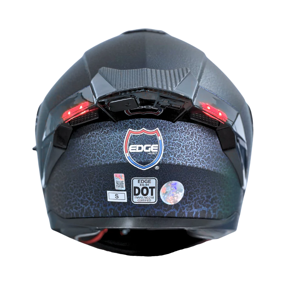 Casco EDGE Abatible Boston Sólido Azul Certificación DOT | ECE - Image 7