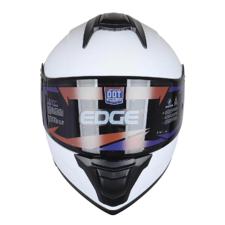 Casco EDGE Abatible Boston Sólido Blanco Certificación DOT - Image 4