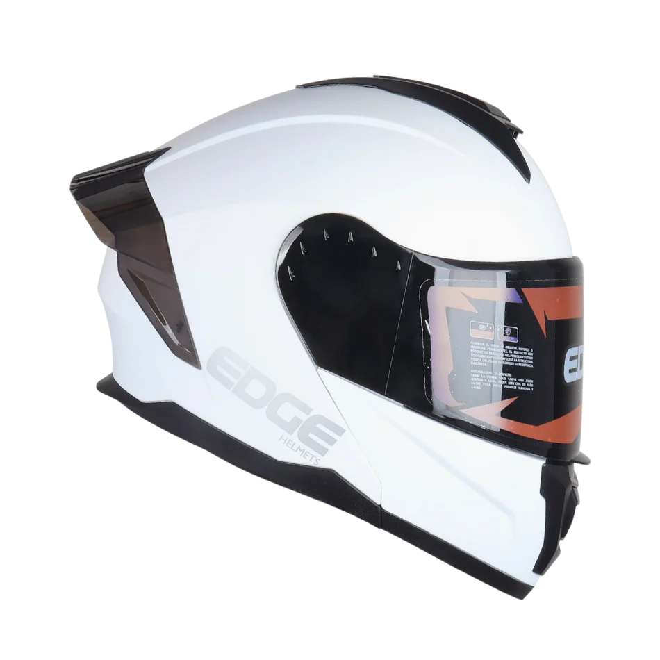 Casco EDGE Abatible Boston Sólido Blanco Certificación DOT - Image 5