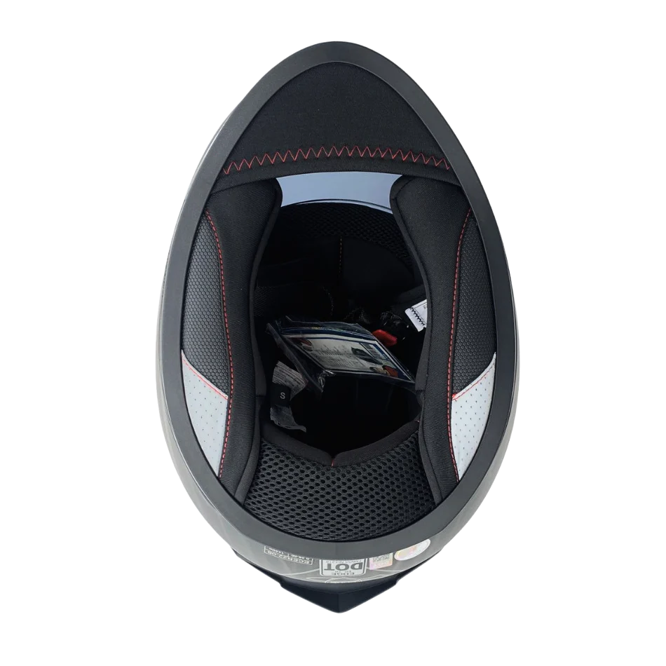 Casco EDGE Abatible Boston Sólido Blanco Certificación DOT - Image 8
