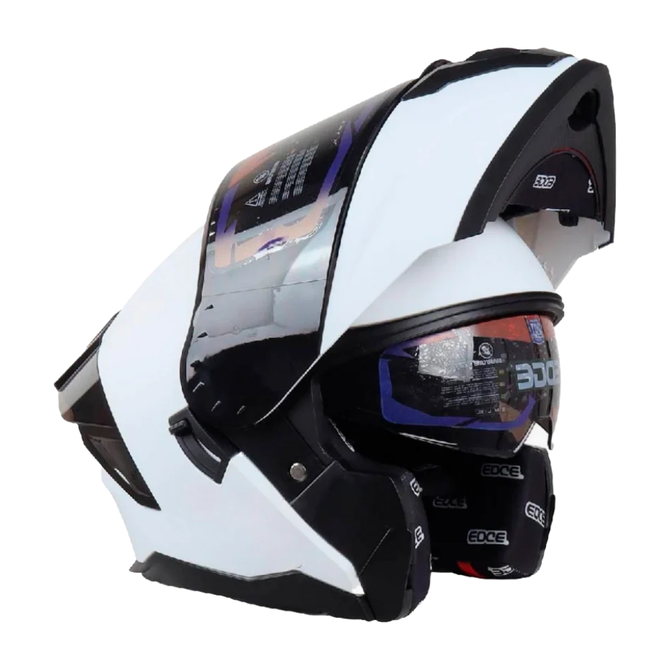 Casco EDGE Abatible Boston Sólido Blanco Certificación DOT - Image 9
