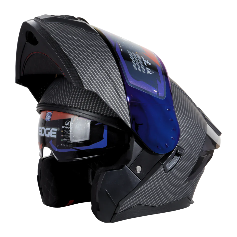 Casco EDGE Abatible Boston Diseño Carbón Certificación DOT I ECE - Image 3