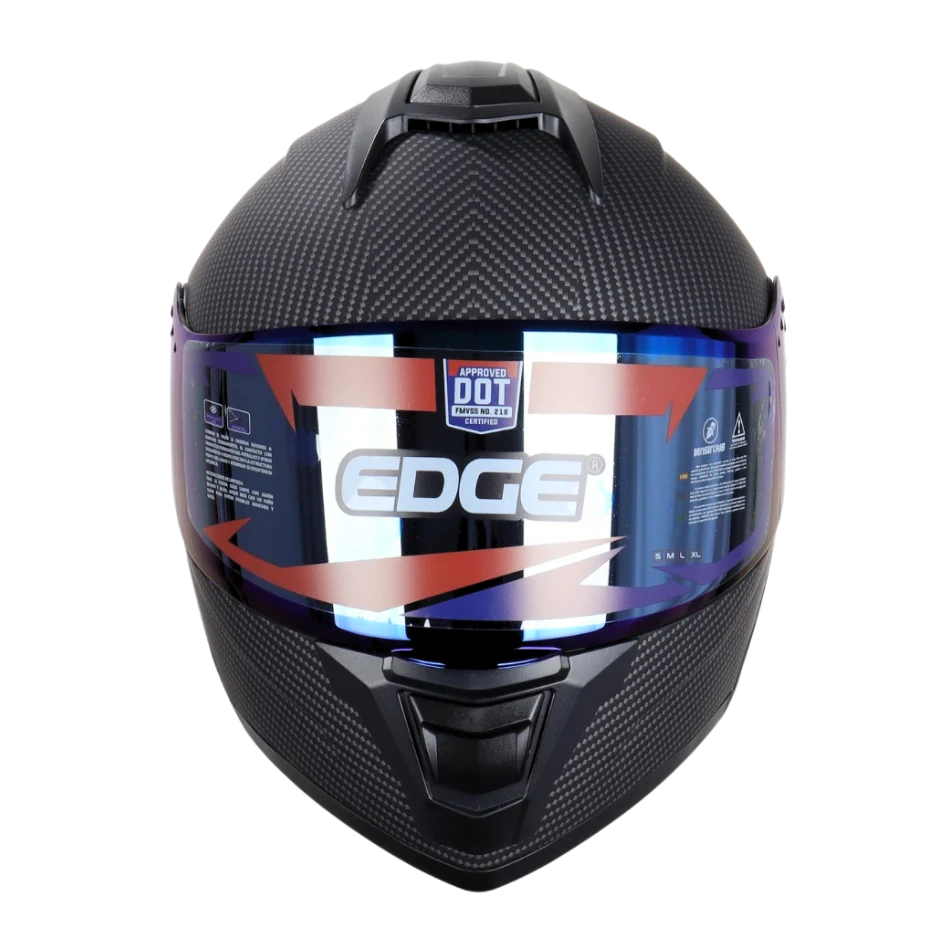Casco EDGE Abatible Boston Diseño Carbón Certificación DOT I ECE - Image 4