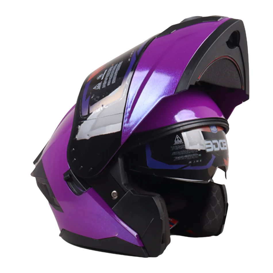 Casco EDGE Abatible Boston Sólido Morado Certificación DOT I ECE - Image 11