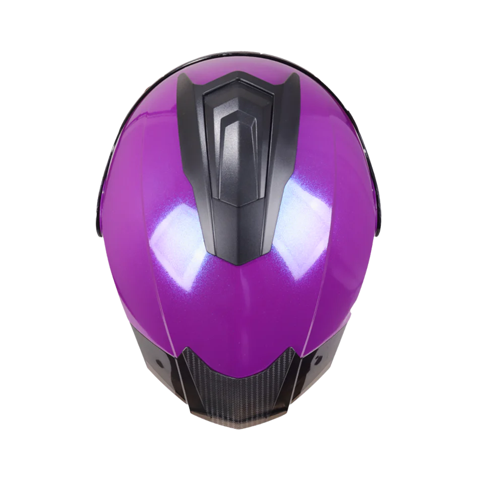 Casco EDGE Abatible Boston Sólido Morado Certificación DOT I ECE - Image 8