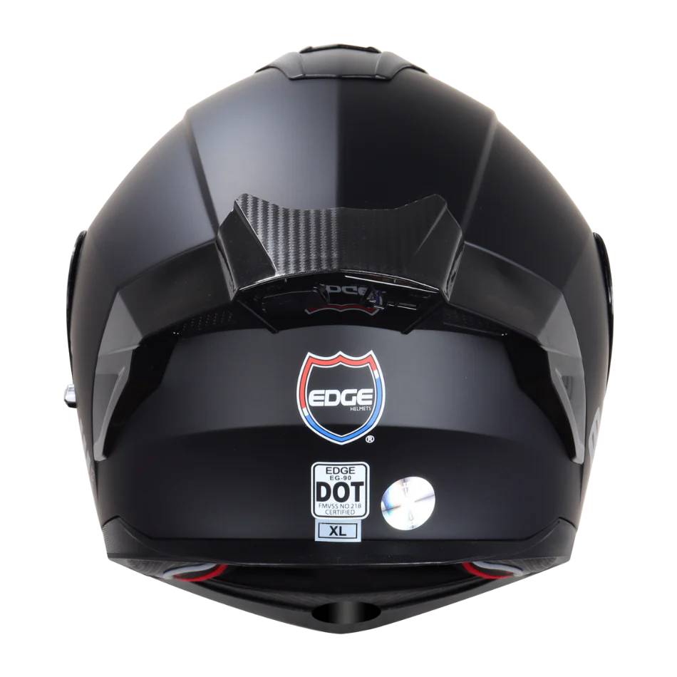 Casco EDGE Abatible Boston Sólido Negro Certificación DOT I ECE - Image 16
