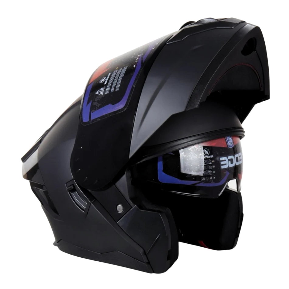 Casco EDGE Abatible Boston Sólido Negro Certificación DOT I ECE - Image 24