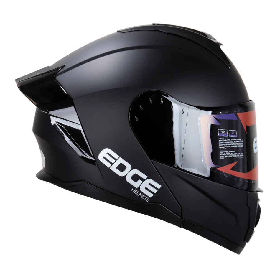 Casco EDGE Abatible Boston Sólido Negro Certificación DOT I ECE - Image 5