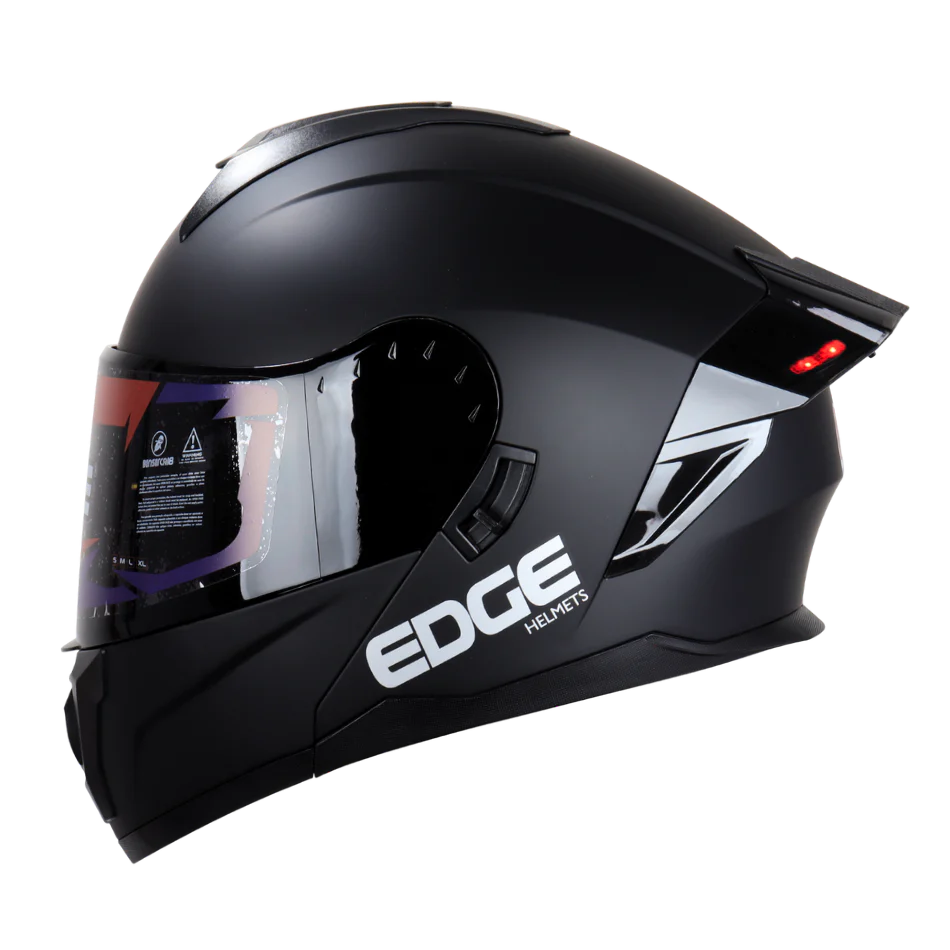 Casco EDGE Abatible Boston Sólido Negro Certificación DOT I ECE - Image 6