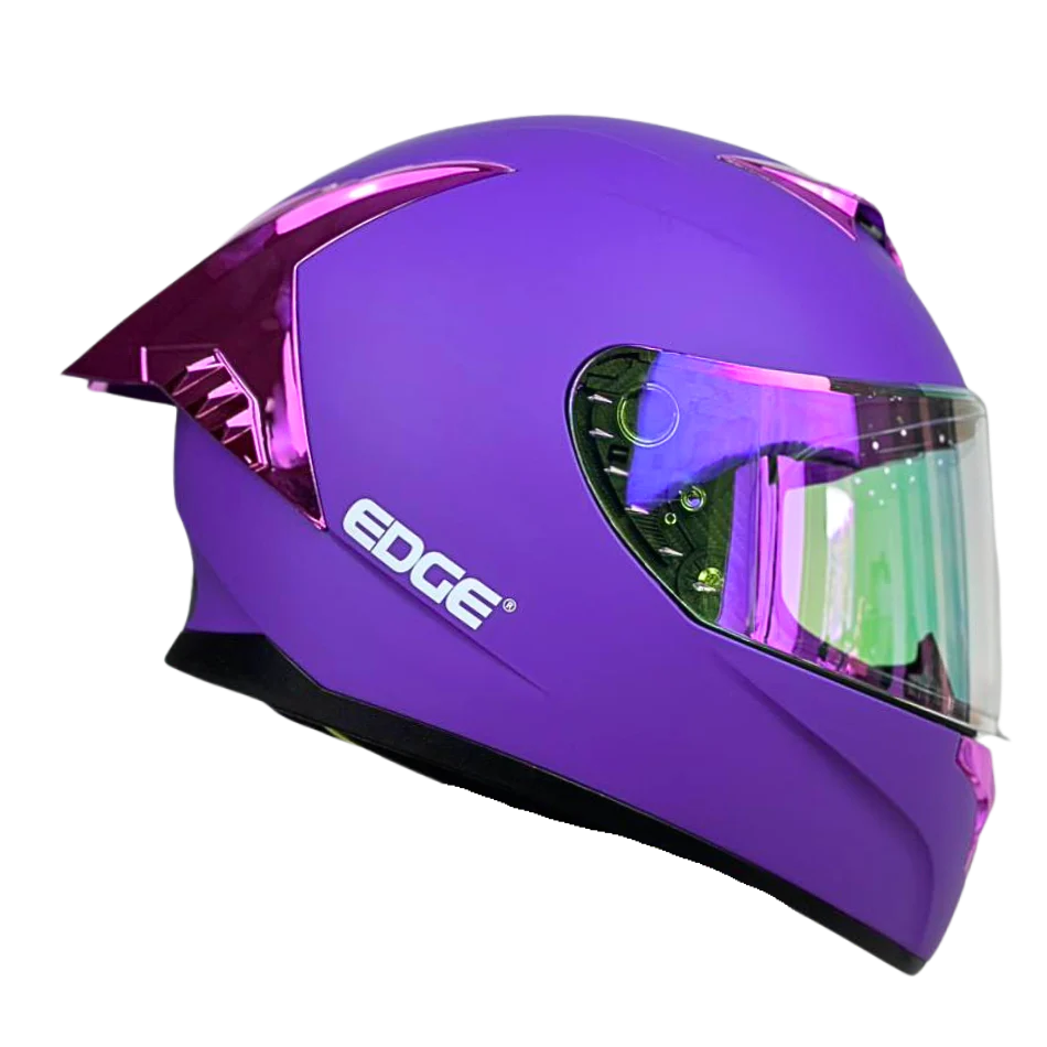 Casco EDGE Integral Racer Sólido Morado Certificación DOT - Image 12