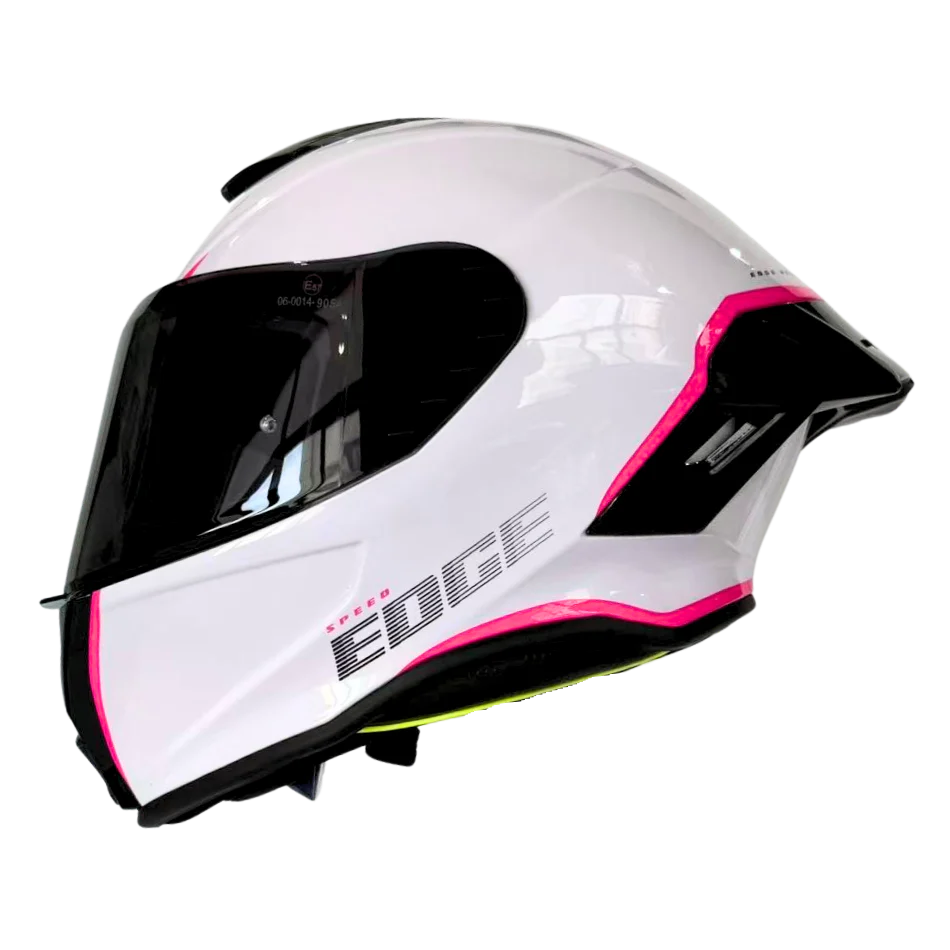 Casco EDGE Integral Shanghai Rush Blanco / Rosado Certificación DOT I ECE - Image 3