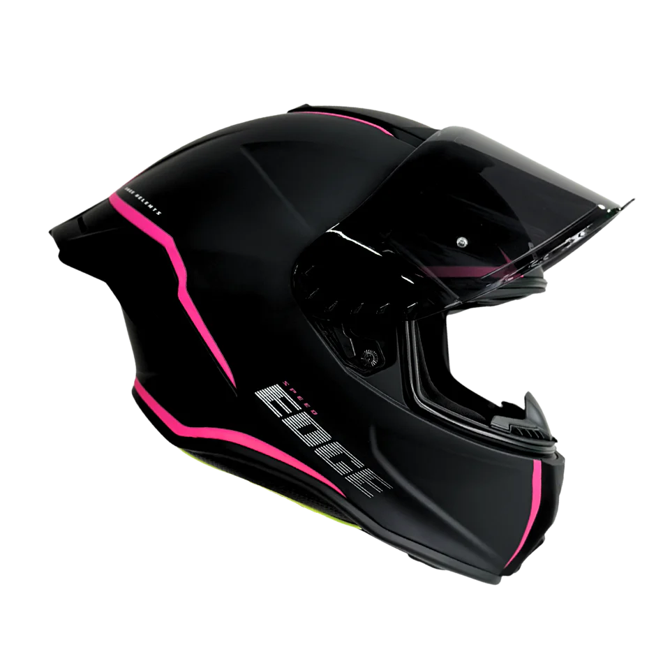 Casco EDGE Integral Shanghai Rush Negro/Rosado DOT-ECE - Image 5
