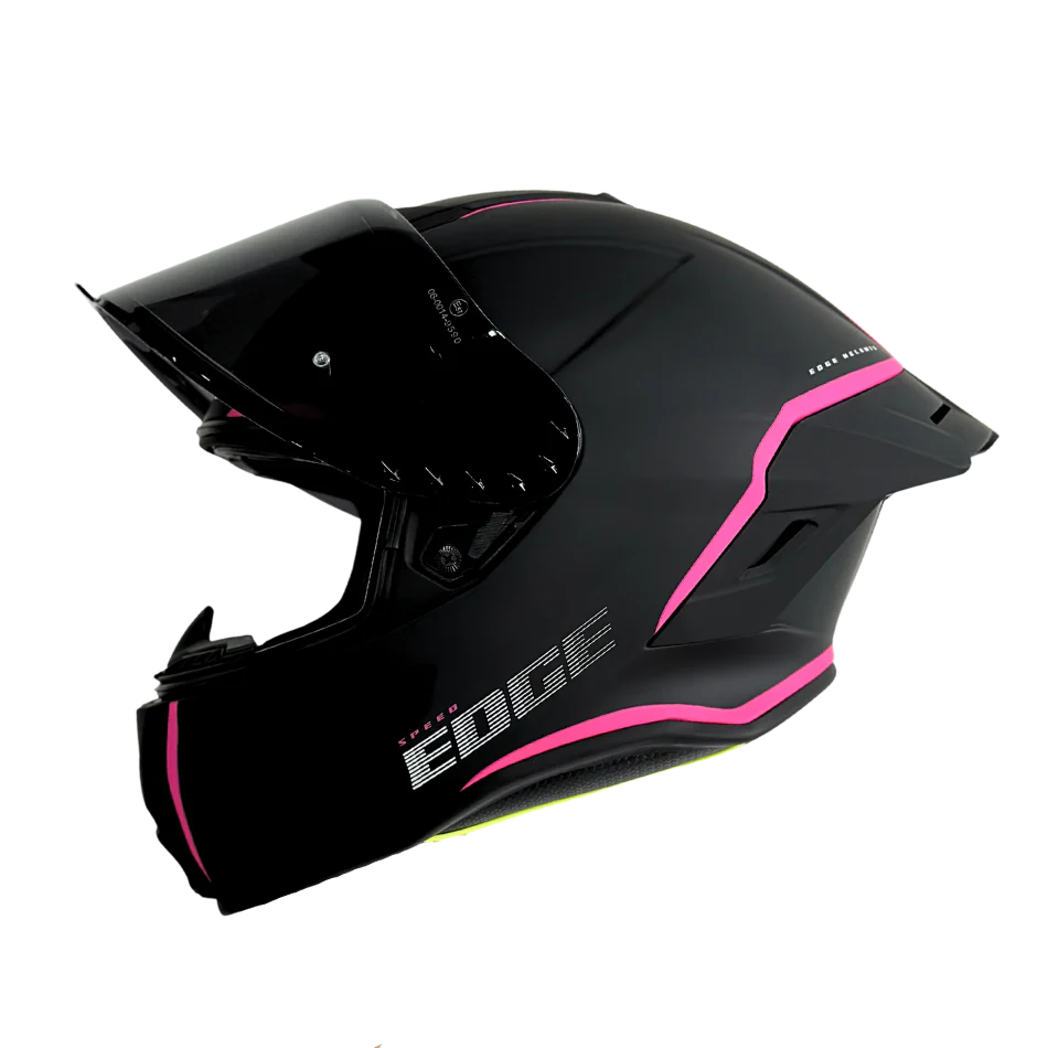 Casco EDGE Integral Shanghai Rush Negro/Rosado DOT-ECE - Image 6