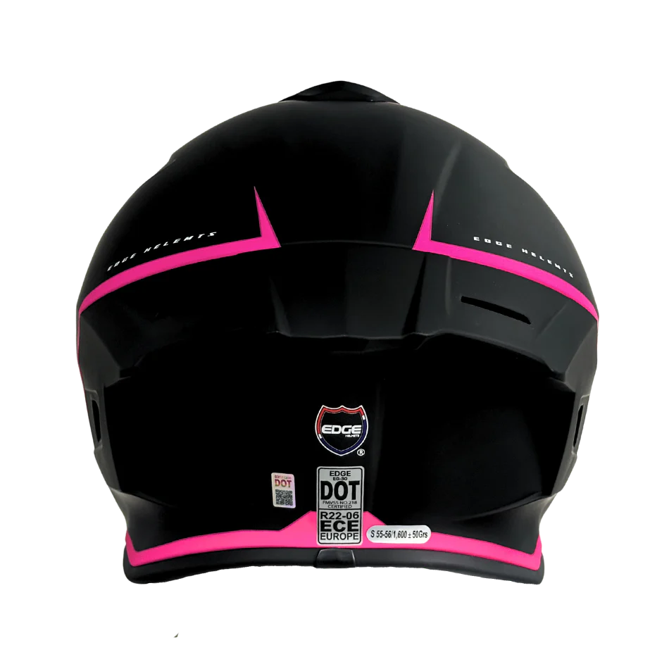 Casco EDGE Integral Shanghai Rush Negro/Rosado DOT-ECE - Image 7