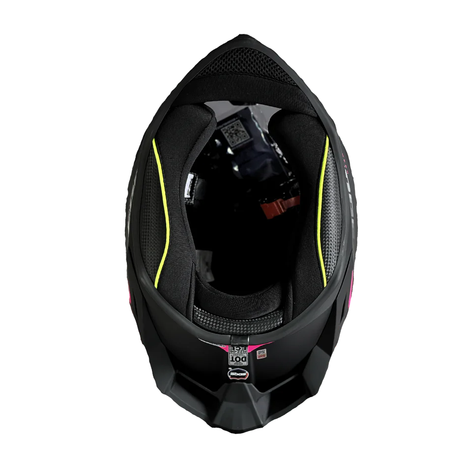 Casco EDGE Integral Shanghai Rush Negro/Rosado DOT-ECE - Image 9