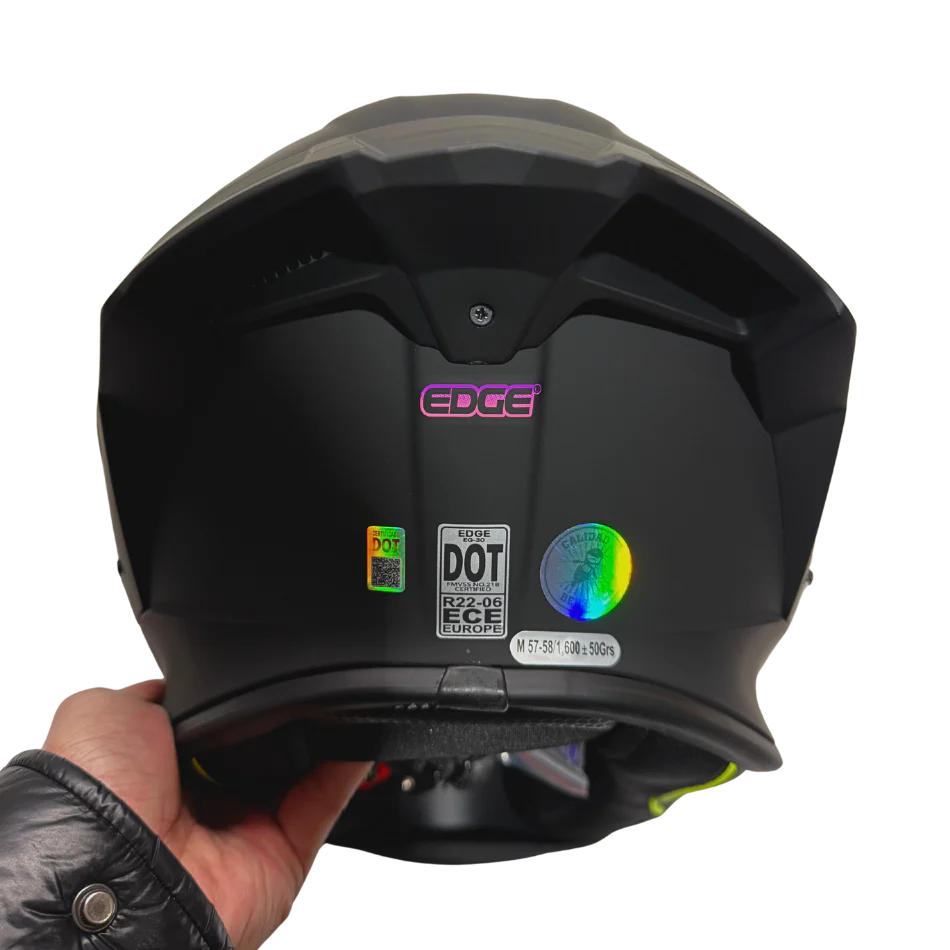 Casco EDGE Integral Shanghai Sólido Logo Rosa Certificación DOT I ECE - Image 16