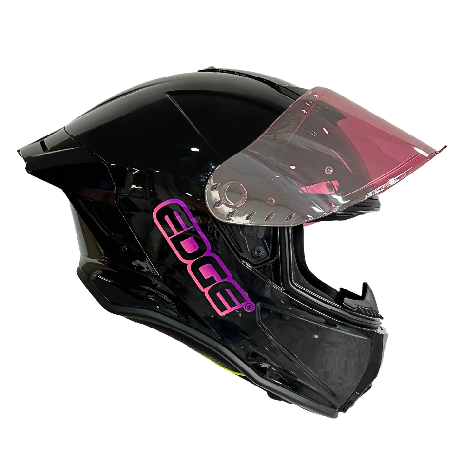 Casco EDGE Integral Shanghai Sólido Logo Rosa Certificación DOT I ECE - Image 5