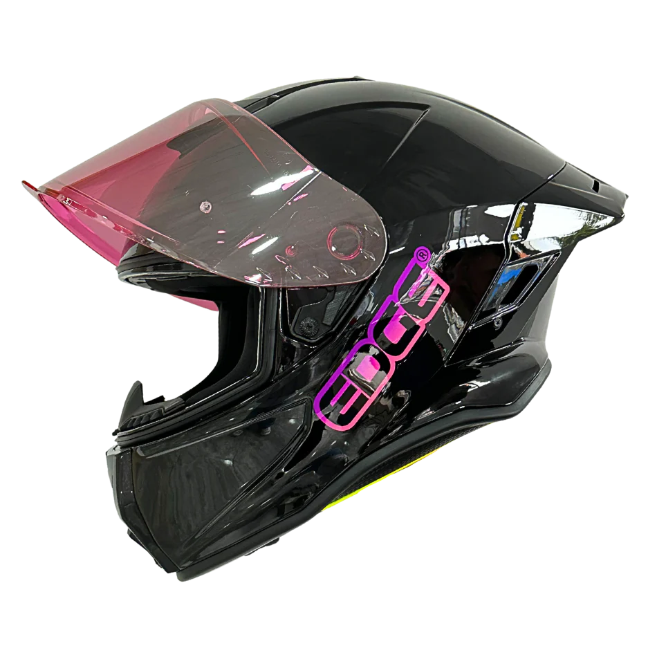 Casco EDGE Integral Shanghai Sólido Logo Rosa Certificación DOT I ECE - Image 6