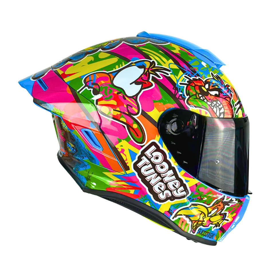 Casco WARNER Integral Shanghai Looney Tunes Neon Certificación DOT I ECE - Image 14
