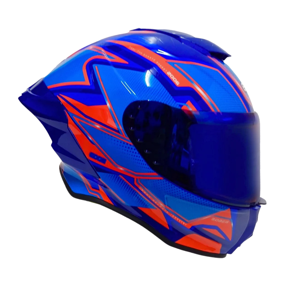 Casco Edge Shanghai Quartz Rojo / Azul  Cert. Dot I Ece - Image 12