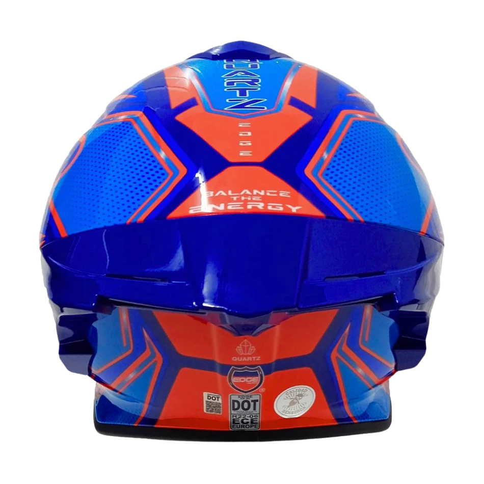 Casco Edge Shanghai Quartz Rojo / Azul  Cert. Dot I Ece - Image 6
